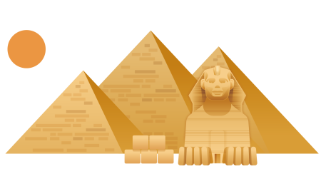 Пирамиды Гизы в Египте рисунок