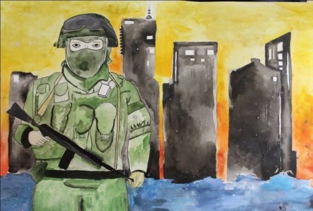 Детские рисунки спецназа
