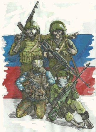 Русский солдат арт
