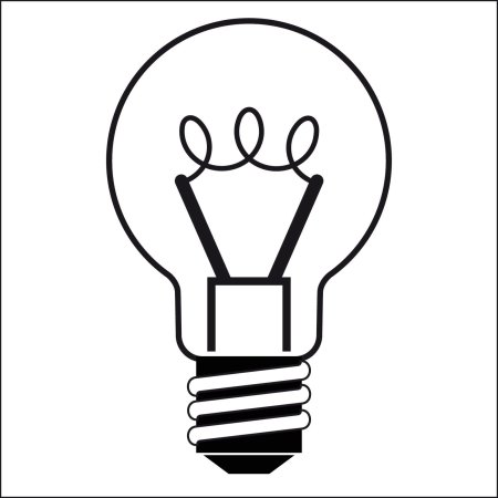 Лампочка трафарет