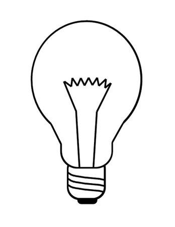 Лампочка контур