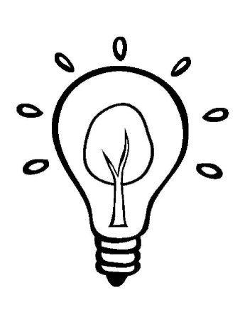 Лампочка рисунок лайн