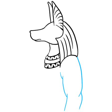Бог Анубис в древнем Египте раскраска