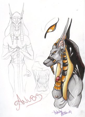 Раскраска Анубиса