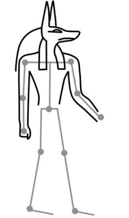 Бог Анубис в древнем Египте раскраска