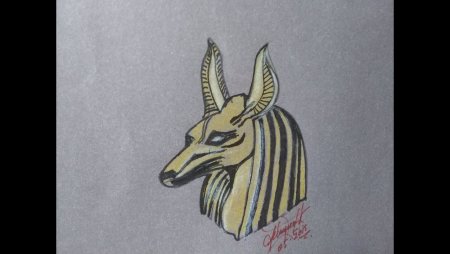 Нарисовать Бога Египта Анубиса