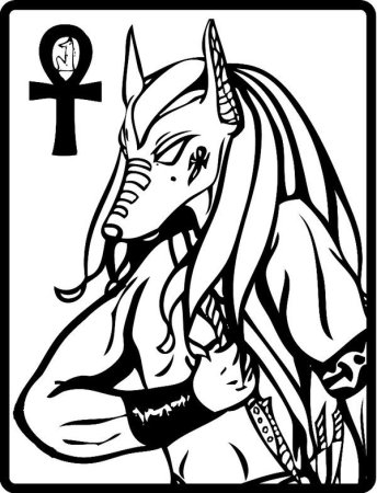 Египетский Бог Анубис раскраска