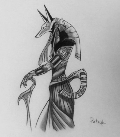 Анубис и Бастет эскиз