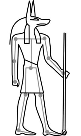 Бог Анубис в древнем Египте рисунок карандашом