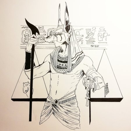 Анубис срисовать