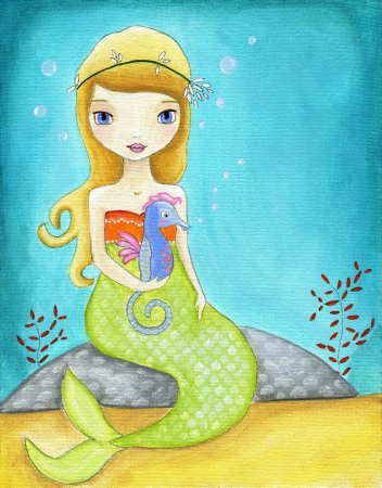 Рисуем русалку с детьми