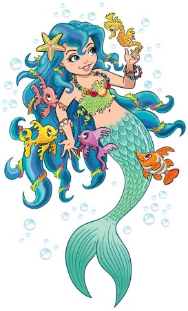 Нарисовать русалку