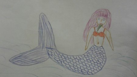 Рисование Русалка в подготовительной группе