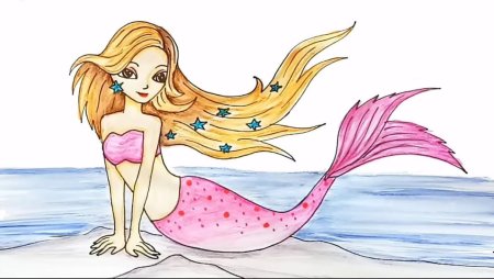 Нарисовать русалку