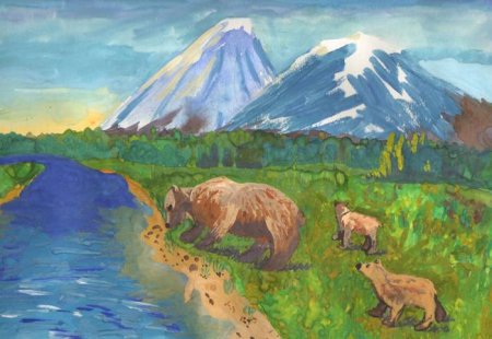 Рисунки на тему Камчатка
