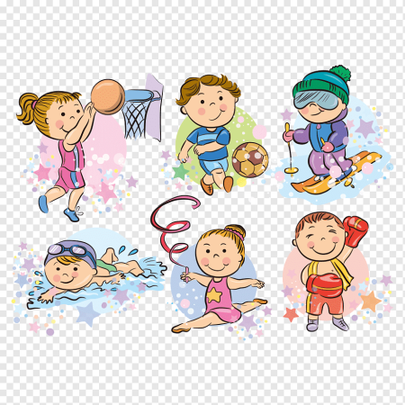 Спортивные дети мультяшные