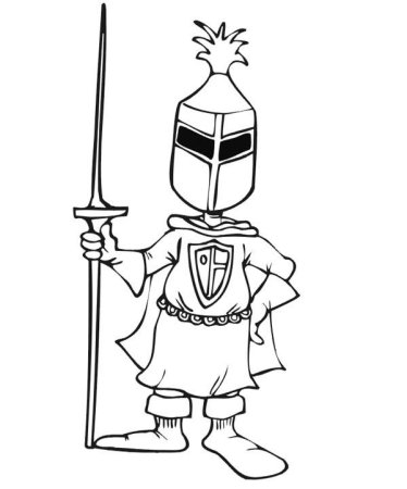 Раскраска рыцарь для детей