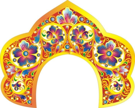 Кокошник Снегурочки шаблон