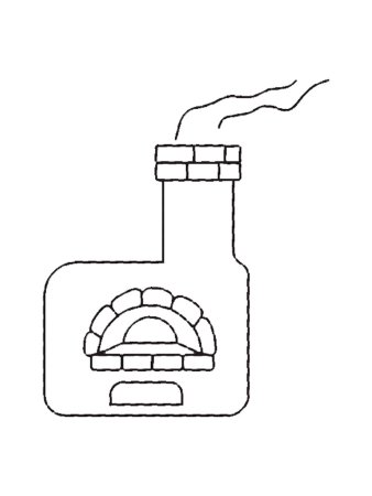 Печь раскраска