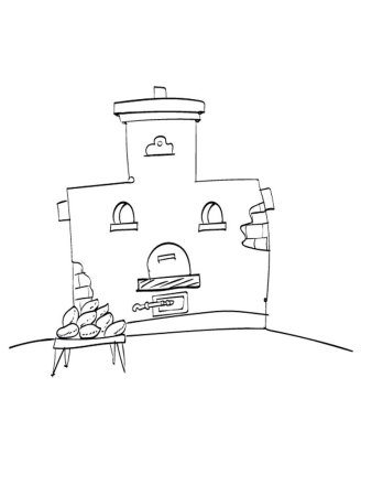 Печка сбоку рисунок