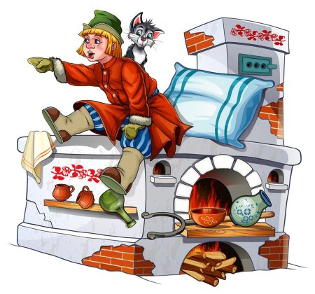 Емеля на печи сказка