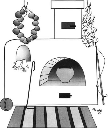 Печка раскраска