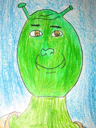 Шрек детский рисунок