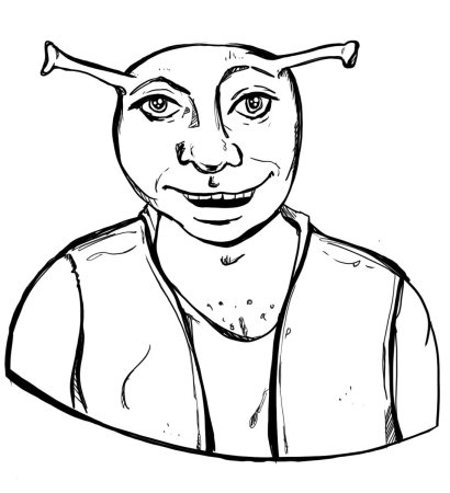 Шрек карандашом