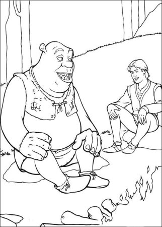 Шрек 3 раскраска