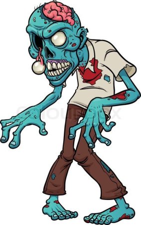 Мультяшный страшный зомби