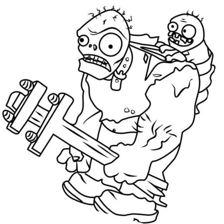 Зомби раскраска для детей