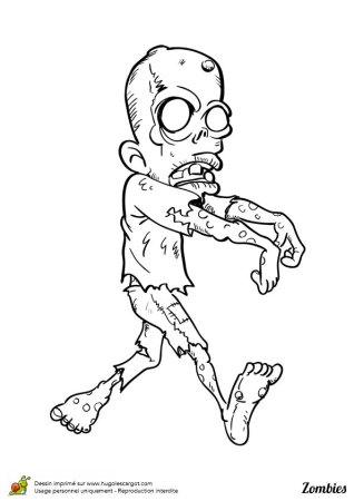 Раскраски на Хэллоуин зомби