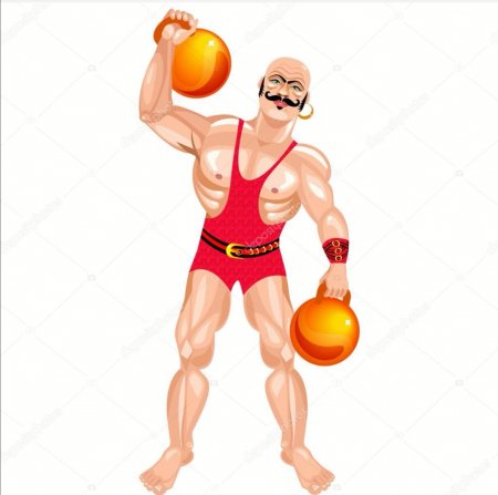 Силач с гирей