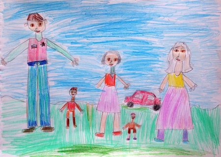 Рисование с детьми на тему семья