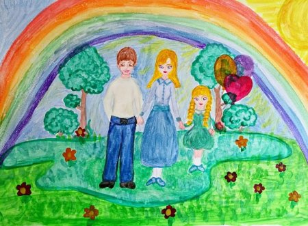 Рисунок семьи детский