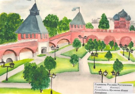 Рисование тульского Кремля