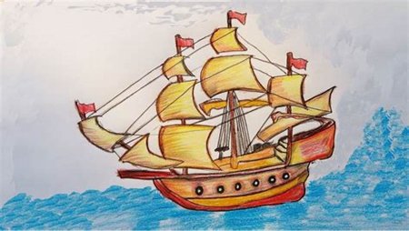 Рисование корабля для детей
