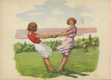 Советские открытки лето