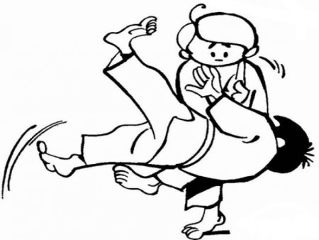 Раскраска дзюдо