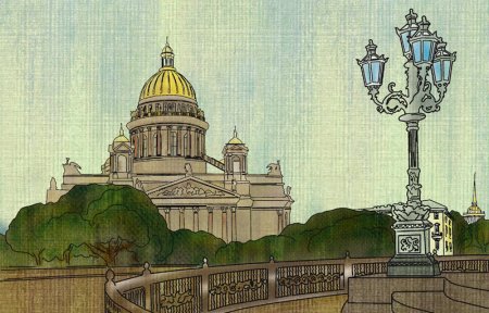 Исаакиевский собор в Питере для раскраски