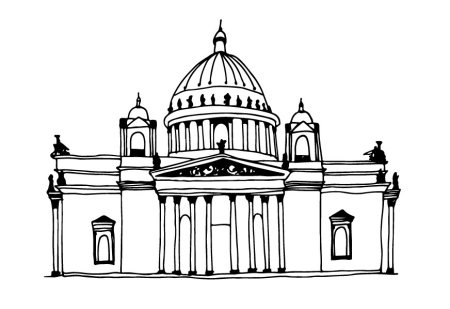 Исаакиевский собор в Санкт-Петербурге нарисовать