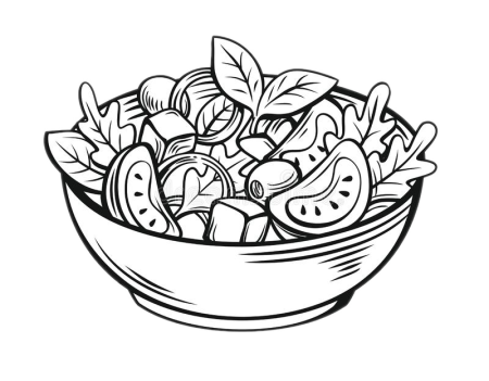 Салат раскраска