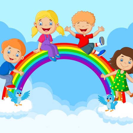 Фон Радуга для детей