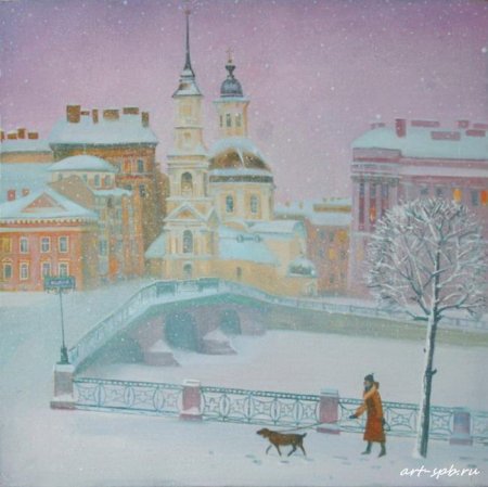 Зимний городской пейзаж для детей