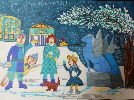 Рисунки конкурса новогодний Петербург