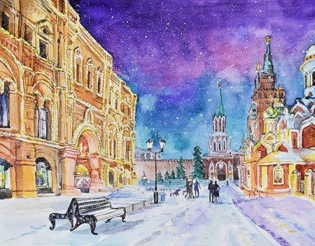 Новогодний пейзаж Москва