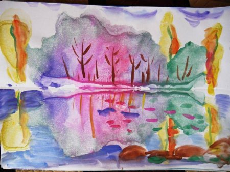 Монотипия Пейзажная техника