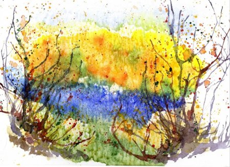 Монотипия набрызг