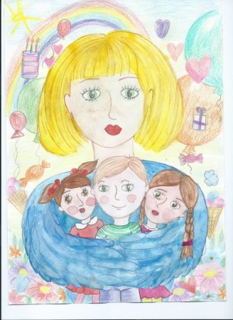 Рисунок на тему мама