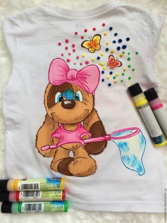 Рисование на ткани акриловыми красками